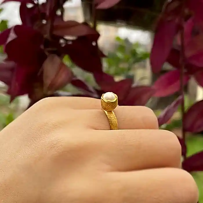 İnci Çiçeği Yüzük-855