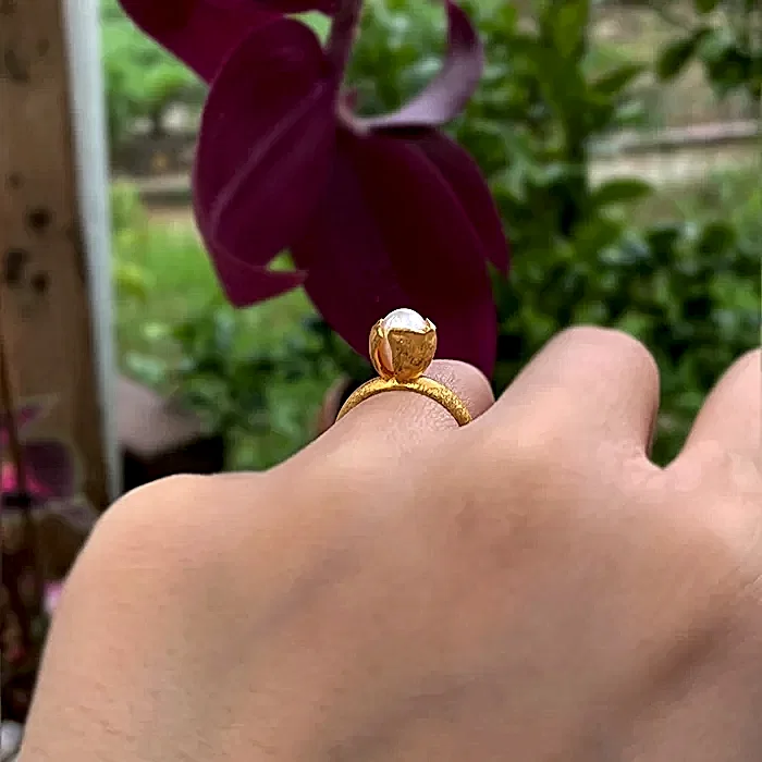 İnci Çiçeği Yüzük-856