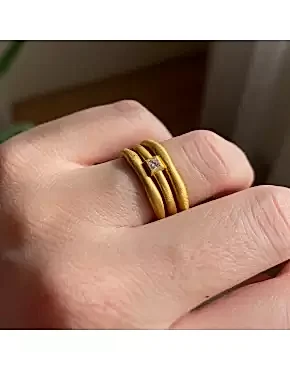 3'lü 24 Ayar Yüzük