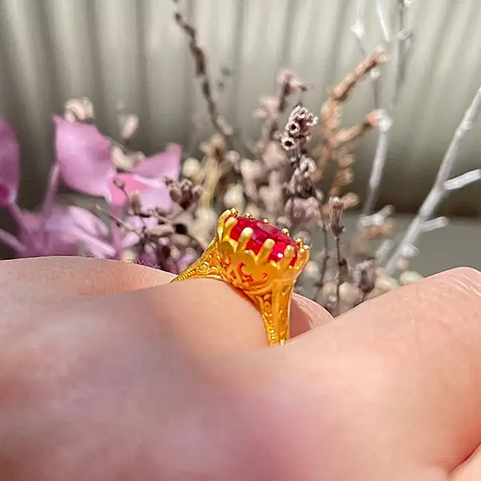 Anadolu Şampanya Rengi Taşlı Yüzük-926