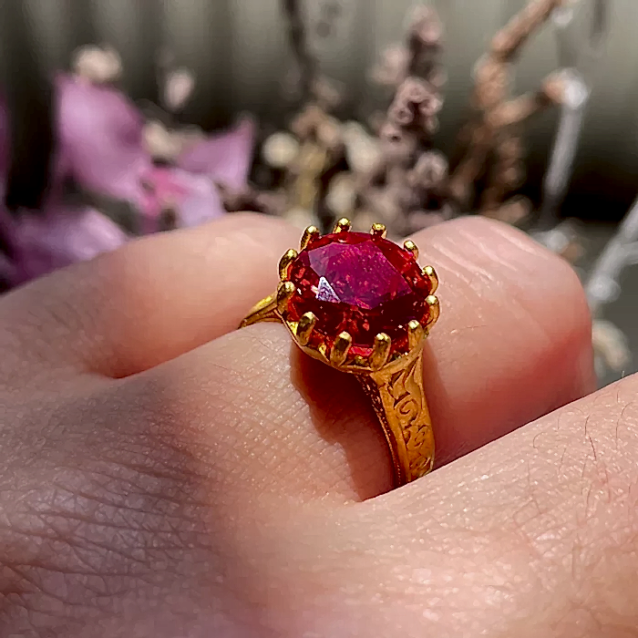 Anadolu Kırmızı Taşlı Yüzük-915