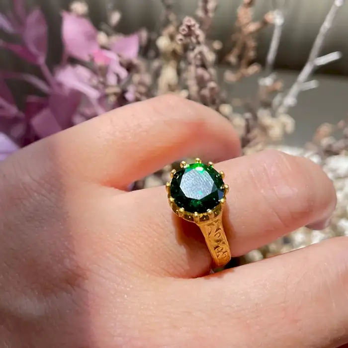 Anadolu Yeşil Taşlı Yüzük