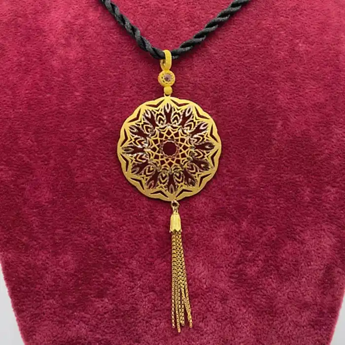 Tezhip Desenli Kolye