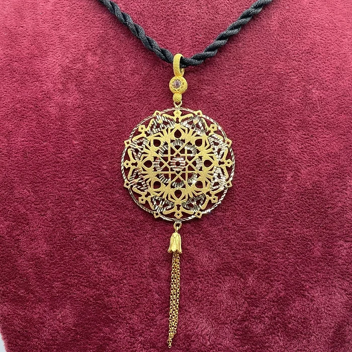 Tezhip Desenli Kolye