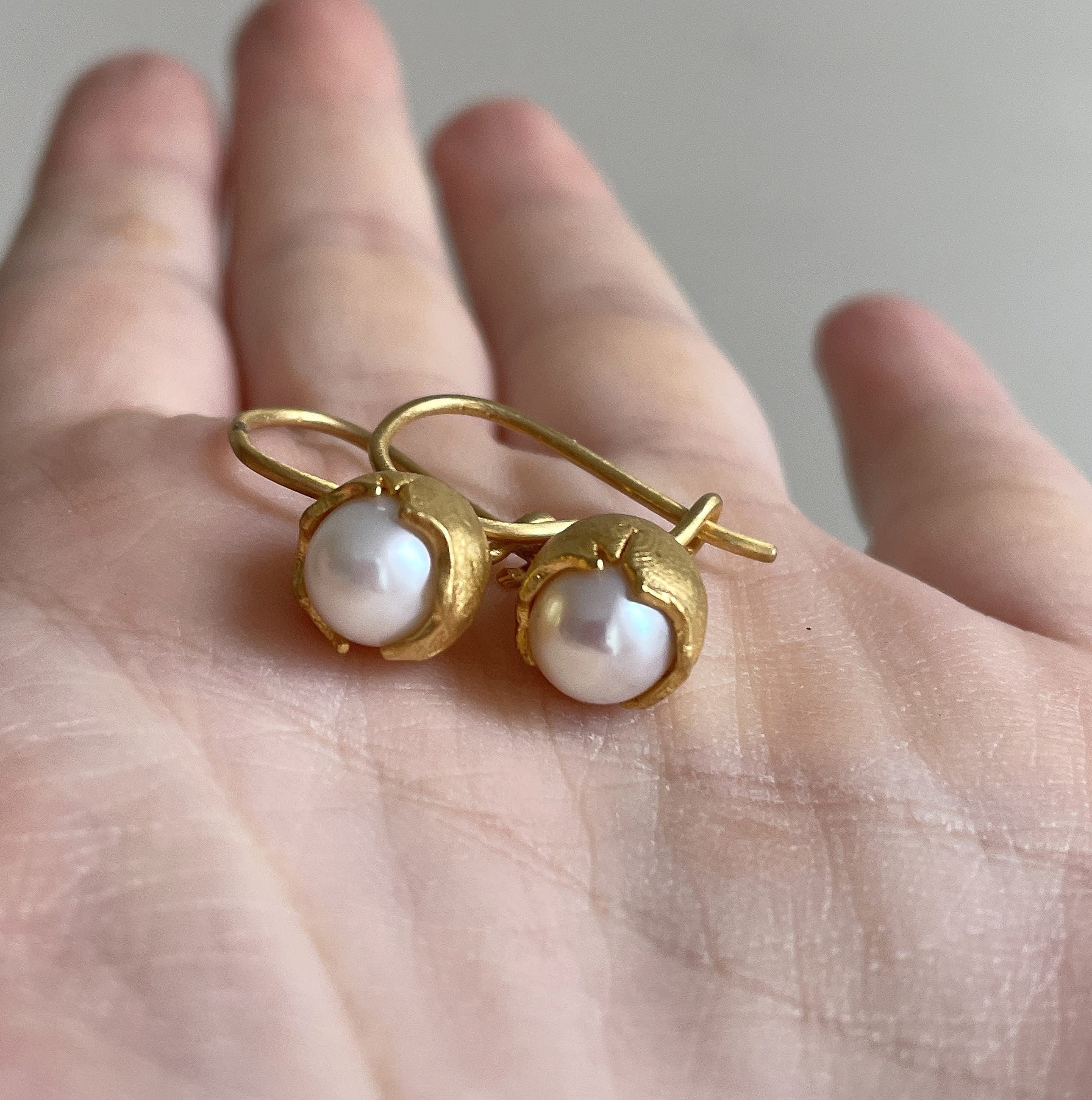 İnci 24 Ayar Küpe-949